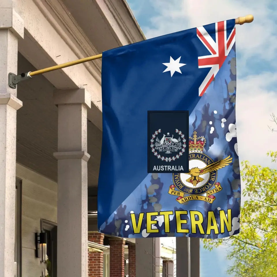 Drapeau de maison personnalisé avec camouflage de soldat/vétéran australien imprimé en 3D - 2608230001