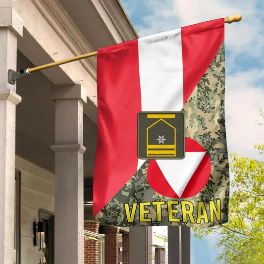 Personalisierte österreichische Soldat/Veteranen-Tarnung mit Rang-Hausflagge 3D-gedruckt – 2608230001