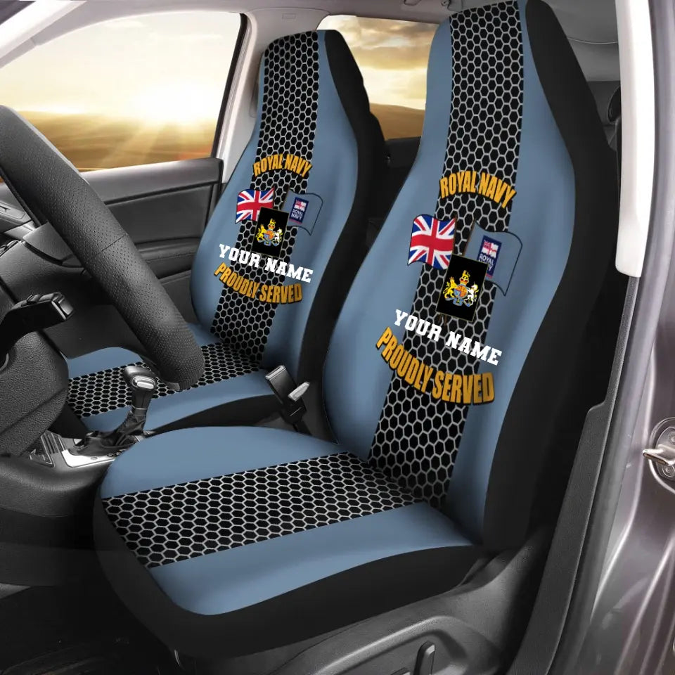 Personalized UK Soldier/ Veteran Camo With Name And Rank Car Seat Covers 3D Printed - 1008230001