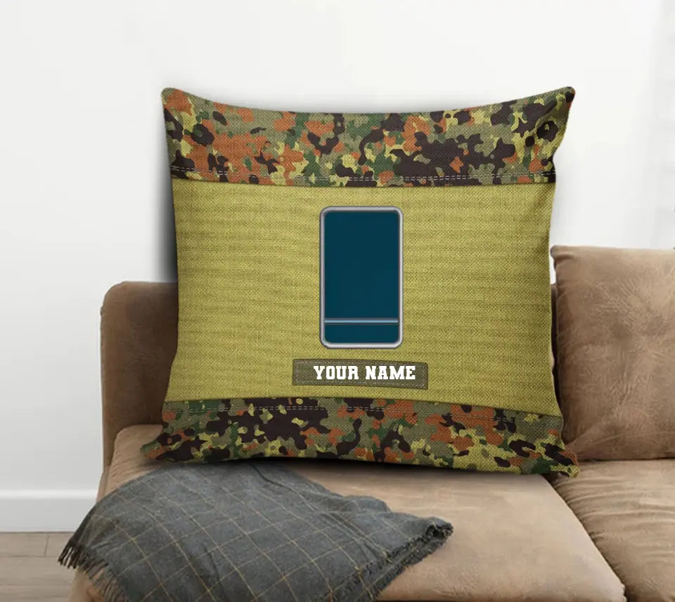 Coussin personnalisé de camouflage de soldat/vétéran belge avec nom et grade imprimé en 3D - 1508230001