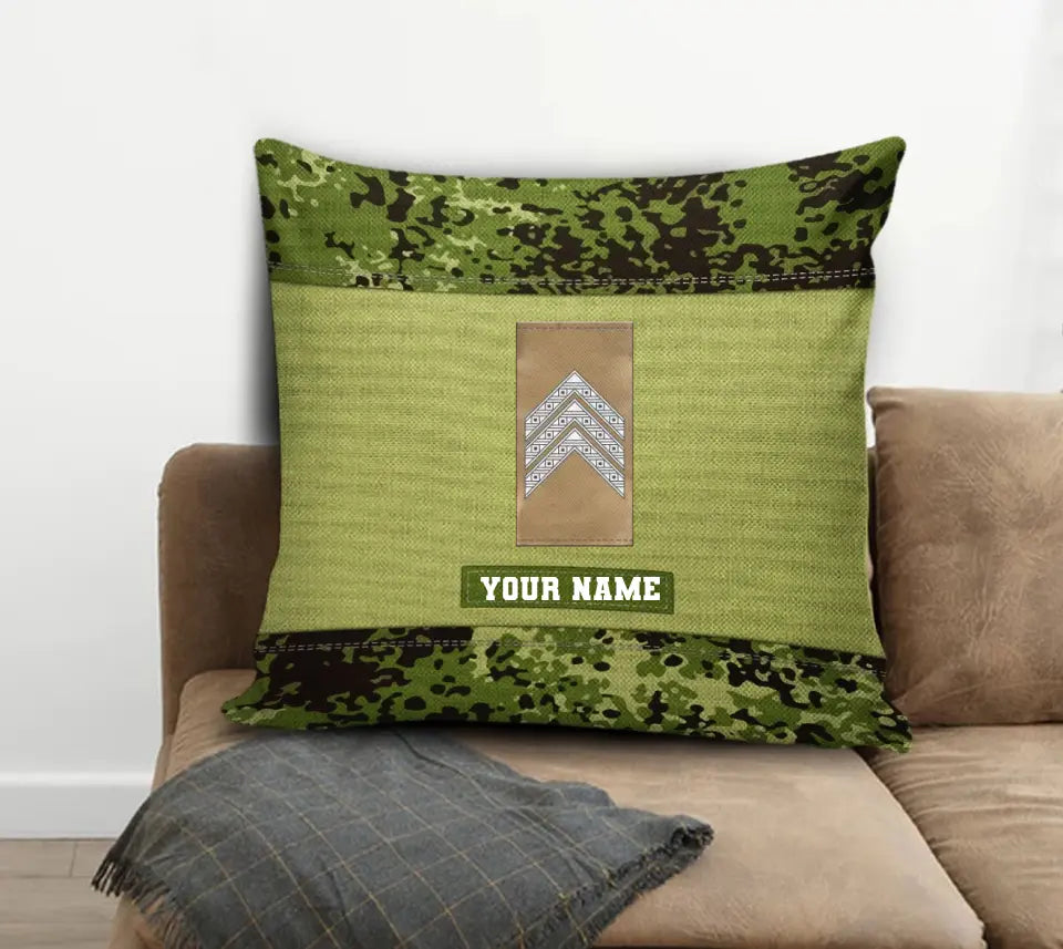 Coussin personnalisé avec camouflage soldat/vétéran du Danemark avec nom et grade imprimé en 3D - 1508230001