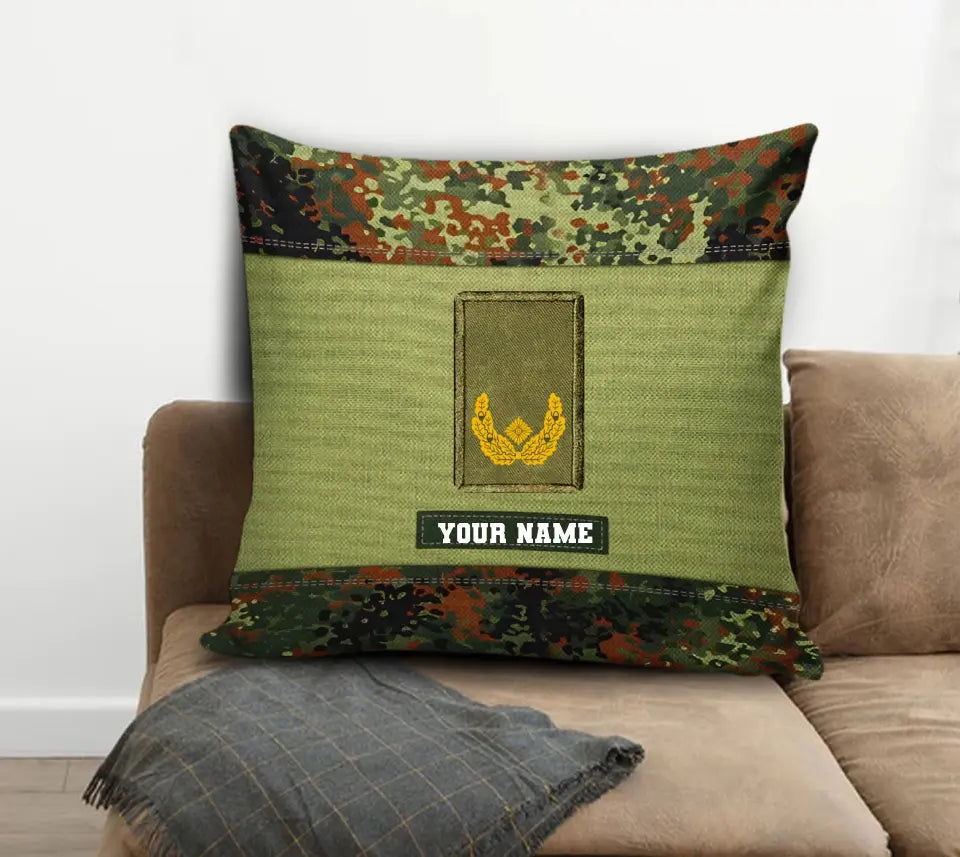 Personalized Germany Soldier/ Veteran Camo With Name And Rank Pillow 3D Printed - 1508230001