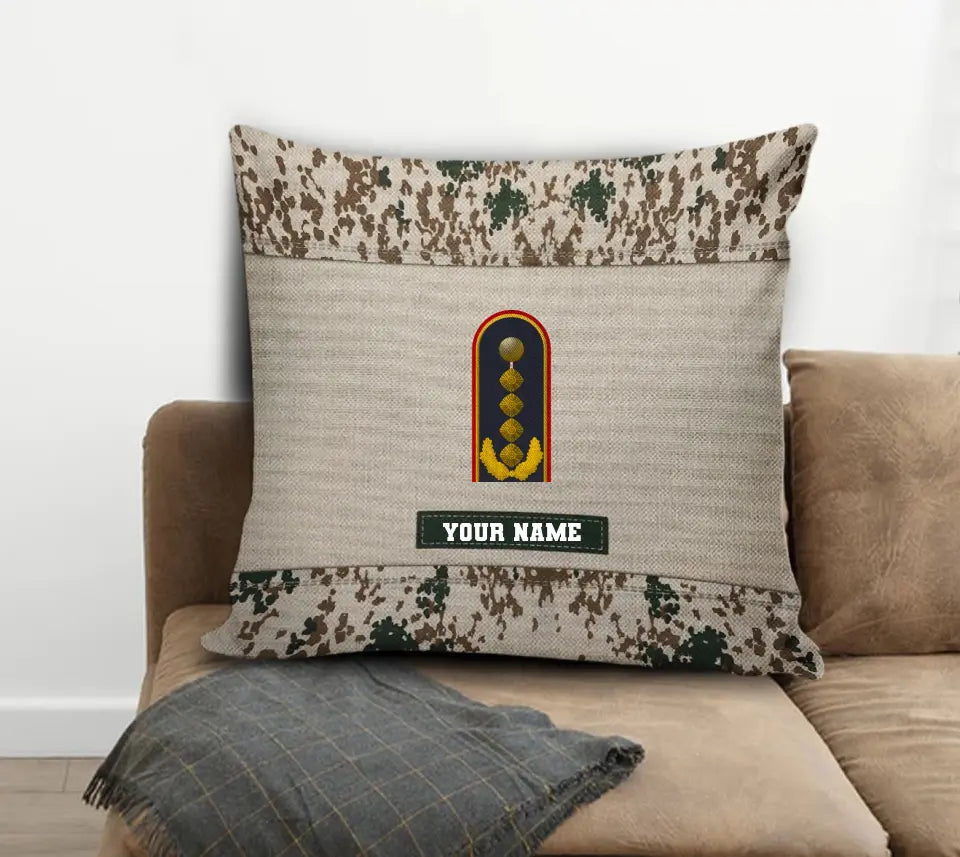 Personalized Germany Soldier/ Veteran Camo With Name And Rank Pillow 3D Printed - 1508230001