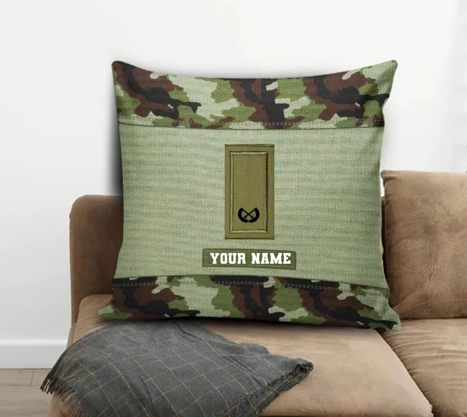 Personalized Ireland Soldier/ Veteran Camo With Name And Rank Pillow 3D Printed - 1508230001