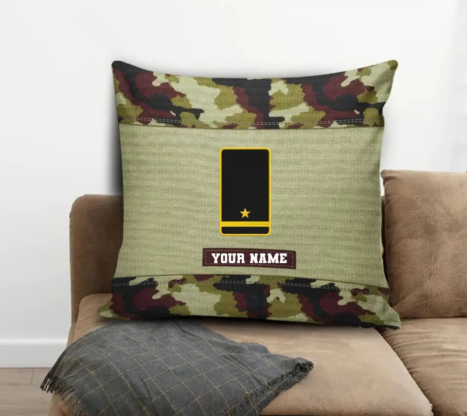 Coussin personnalisé avec nom et grade de soldat/vétéran irlandais imprimé en 3D - 1508230001