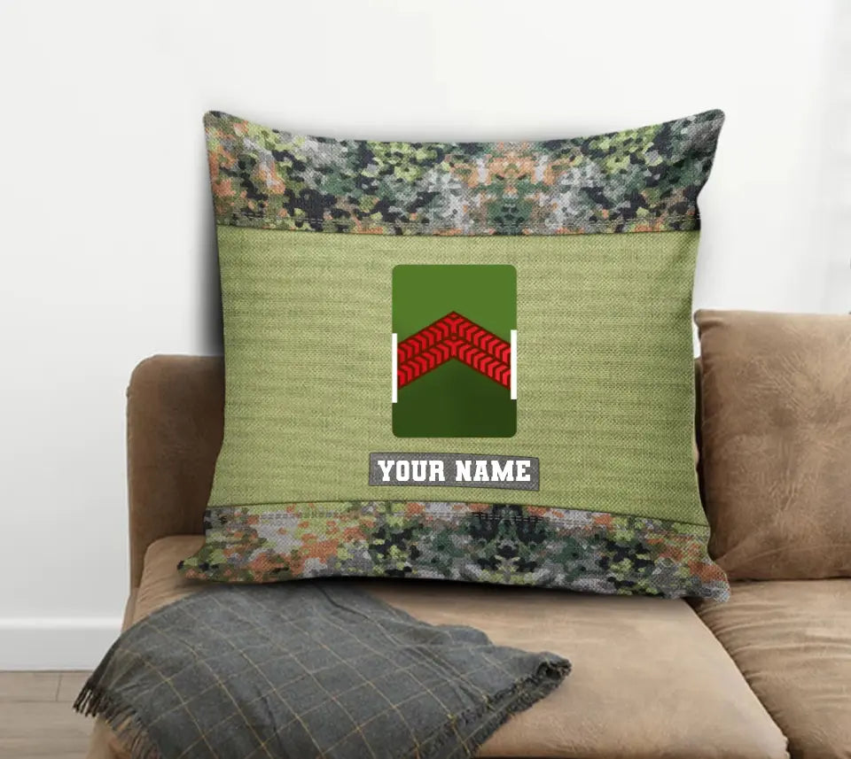 Personalized Netherlands Soldier/ Veteran Camo With Name And Rank Pillow 3D Printed - 1508230001