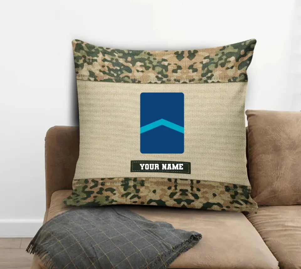 Coussin personnalisé avec nom et grade de soldat/vétéran néerlandais imprimé en 3D - 1508230001