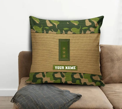 Personalized Sweden Soldier/ Veteran Camo With Name And Rank Pillow 3D Printed - 1508230001