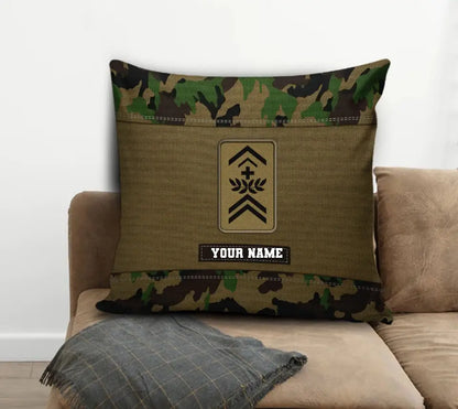 Personalized Swiss Soldier/ Veteran Camo With Name And Rank Pillow 3D Printed - 16920576