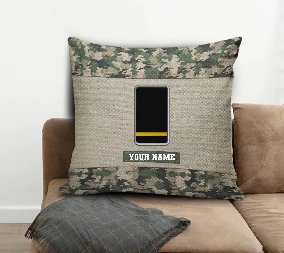 Personalized France Soldier/ Veteran Camo With Name And Rank Pillow 3D Printed - 1508230001