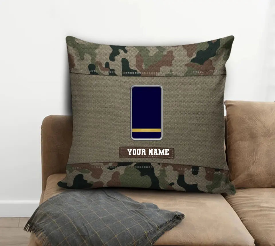 Coussin personnalisé avec nom et grade de soldat/vétéran de la France imprimé en 3D - 1508230001