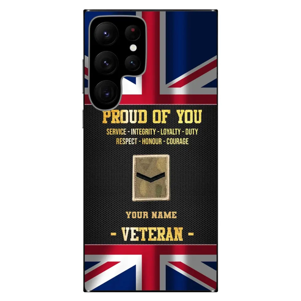 Personalized UK Soldier/Veterans With Rank And Name Phone Case Printed - 2308230001