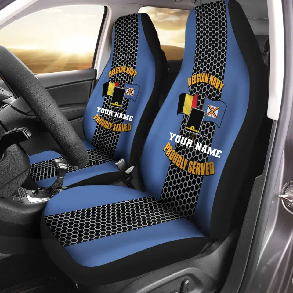 Personalized Belgium Soldier/ Veteran Camo With Name And Rank Car Seat Covers 3D Printed - 2208230001