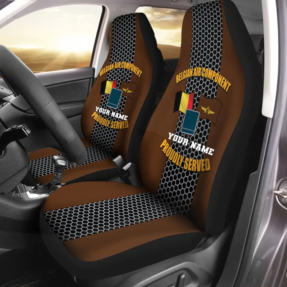 Personalized Belgium Soldier/ Veteran Camo With Name And Rank Car Seat Covers 3D Printed - 2208230001