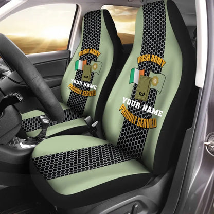 Personalized Ireland Soldier/ Veteran Camo With Name And Rank Car Seat Covers 3D Printed - 2208230001