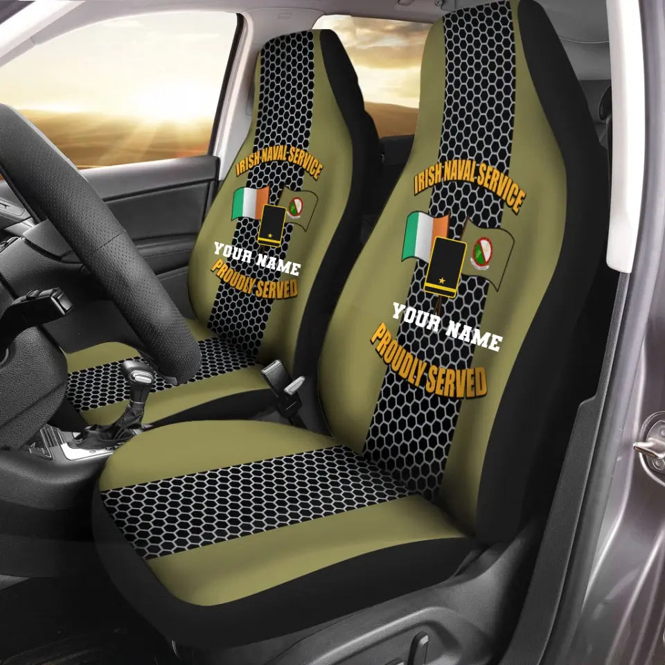 Personalized Ireland Soldier/ Veteran Camo With Name And Rank Car Seat Covers 3D Printed - 2208230001