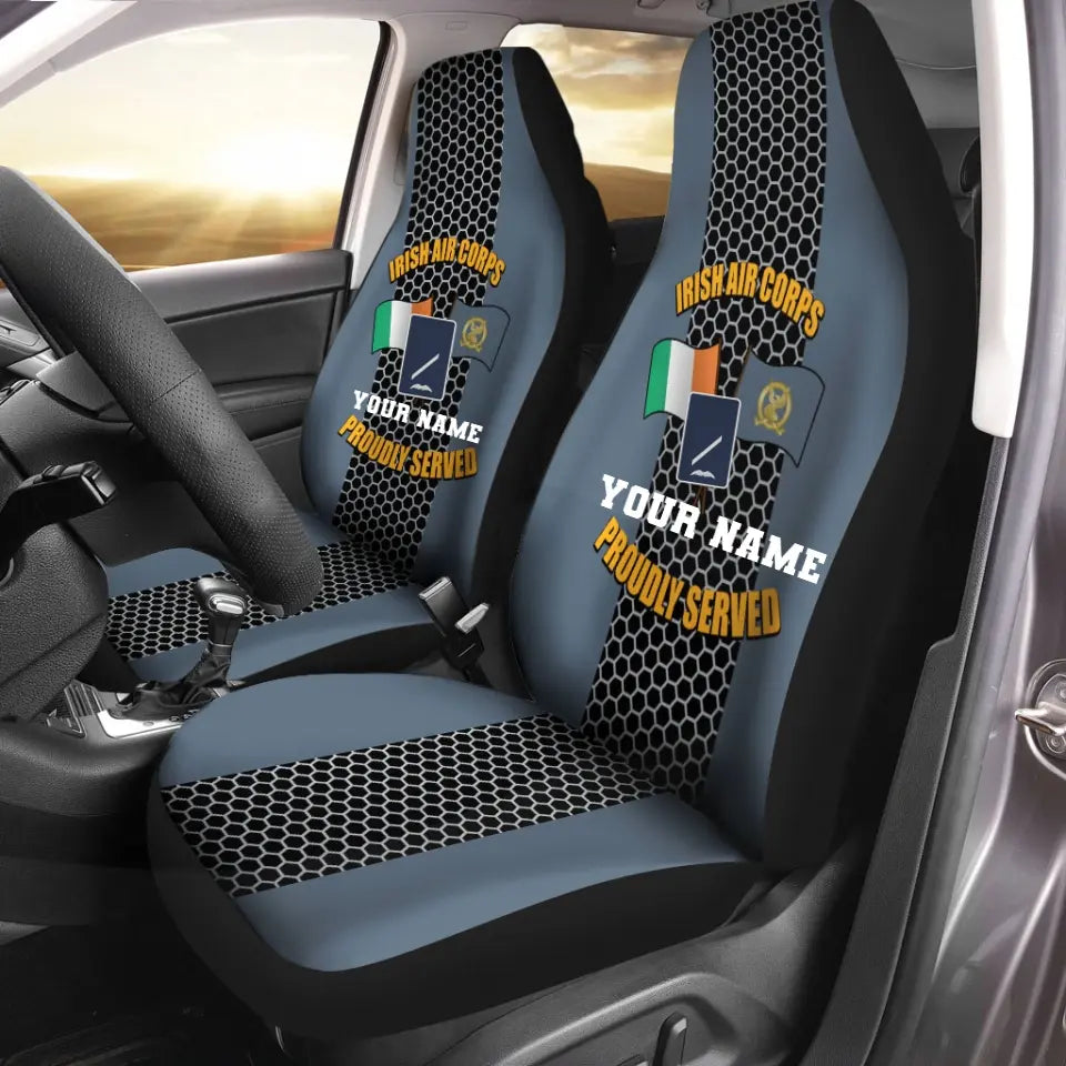 Personalized Ireland Soldier/ Veteran Camo With Name And Rank Car Seat Covers 3D Printed - 2208230001