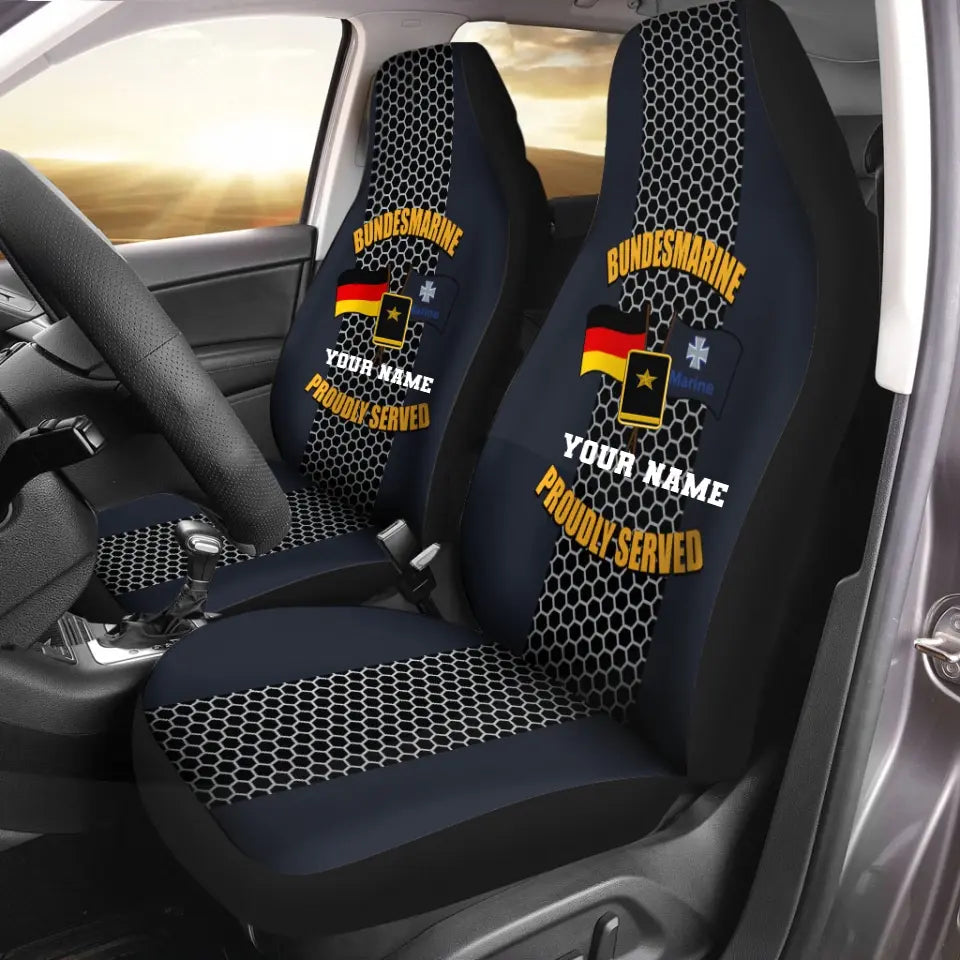 Personalized Germany Soldier/ Veteran Camo With Name And Rank Car Seat Covers 3D Printed - 2208230001