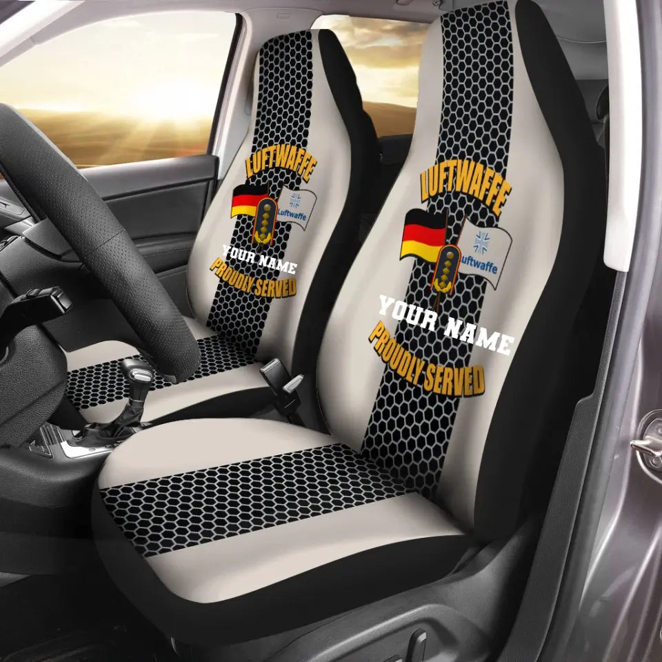 Personalized Germany Soldier/ Veteran Camo With Name And Rank Car Seat Covers 3D Printed - 2208230001