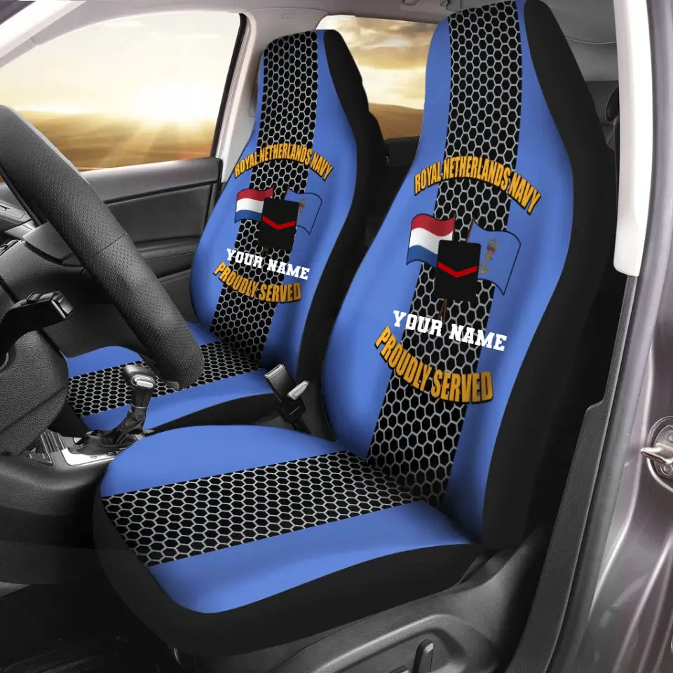 Personalized Netherlands Soldier/ Veteran Camo With Name And Rank Car Seat Covers 3D Printed - 2208230001