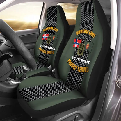 Personalized Norway Soldier/ Veteran Camo With Name And Rank Car Seat Covers 3D Printed - 2208230001