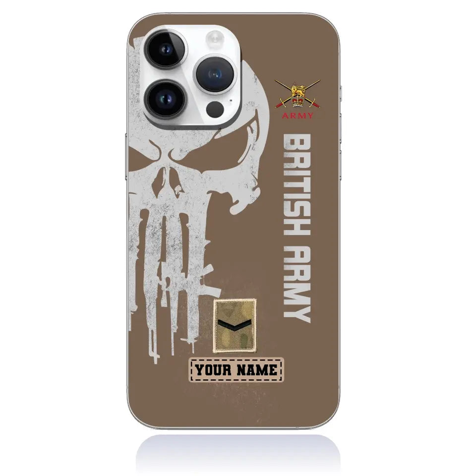 Coque de téléphone personnalisée pour soldat/vétéran du Royaume-Uni - 0709230002