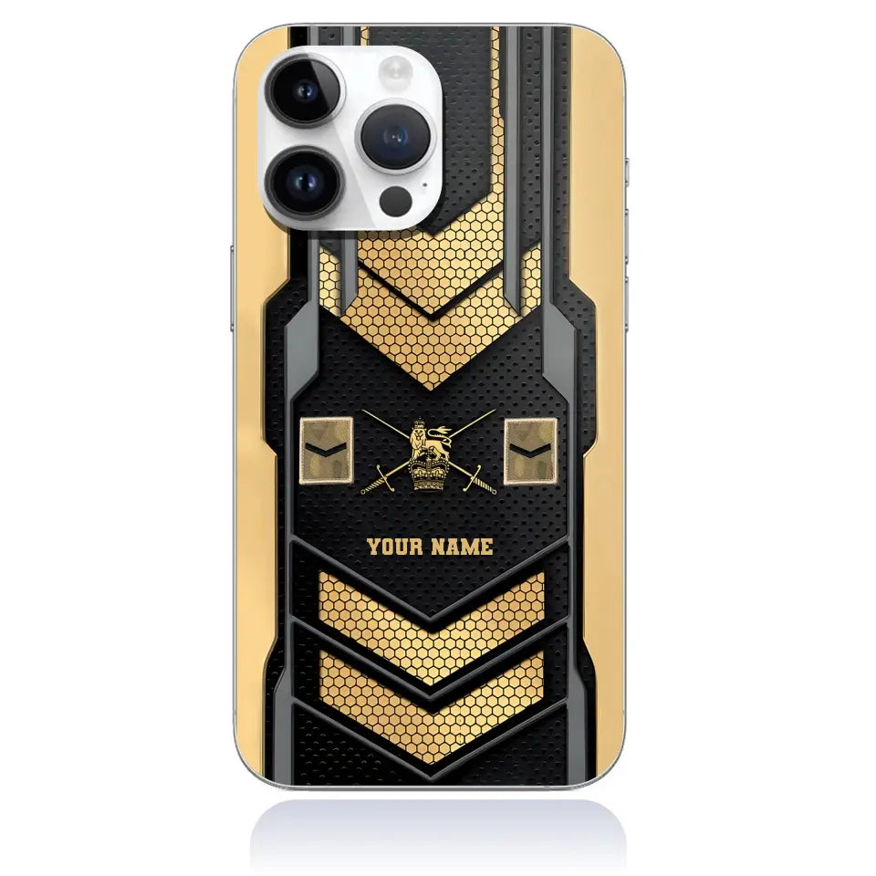 Coque de téléphone personnalisée pour soldat/vétéran du Royaume-Uni - 0709230002