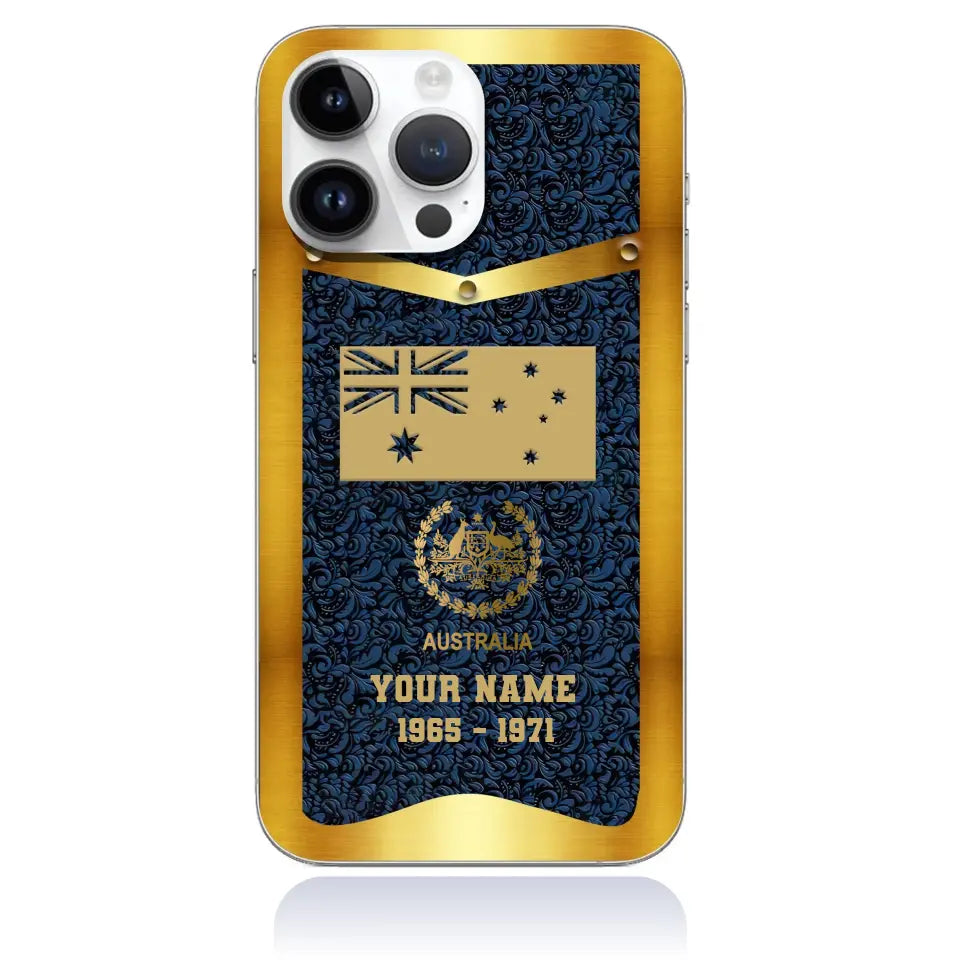 Personalized Australia Soldier/Veterans With Rank And Name Phone Case Printed - 1409230001