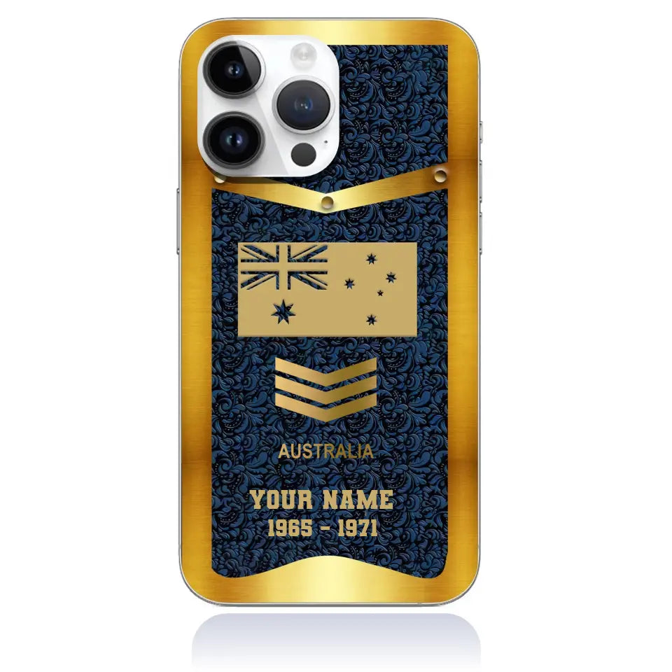 Personalized Australia Soldier/Veterans With Rank And Name Phone Case Printed - 1409230001