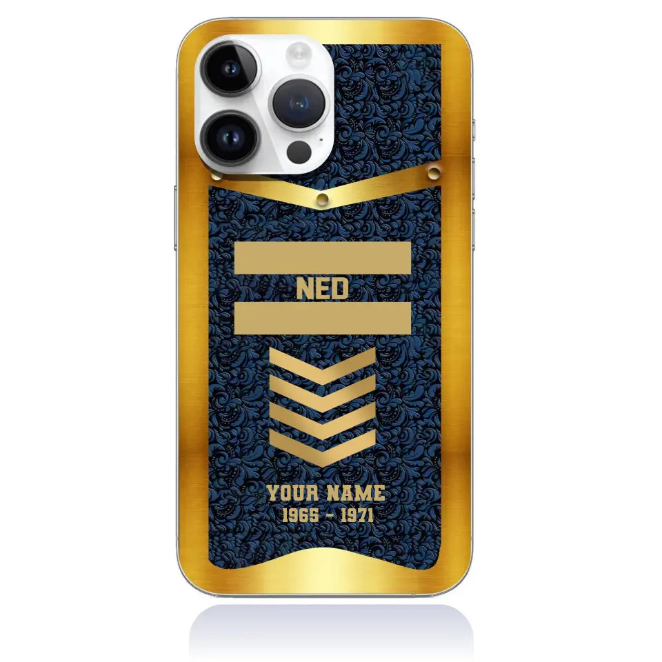 Personalized Netherlands Soldier/Veterans With Rank And Name Phone Case Printed - 1409230001