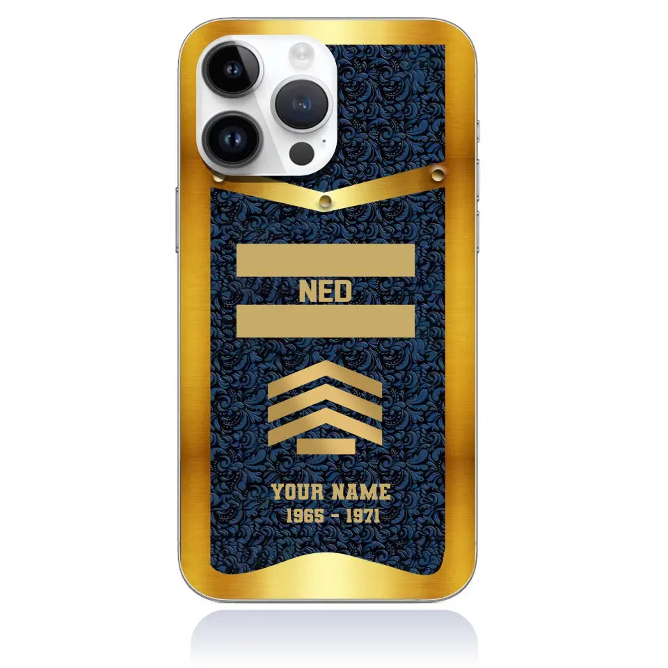 Personalized Netherlands Soldier/Veterans With Rank And Name Phone Case Printed - 1409230001