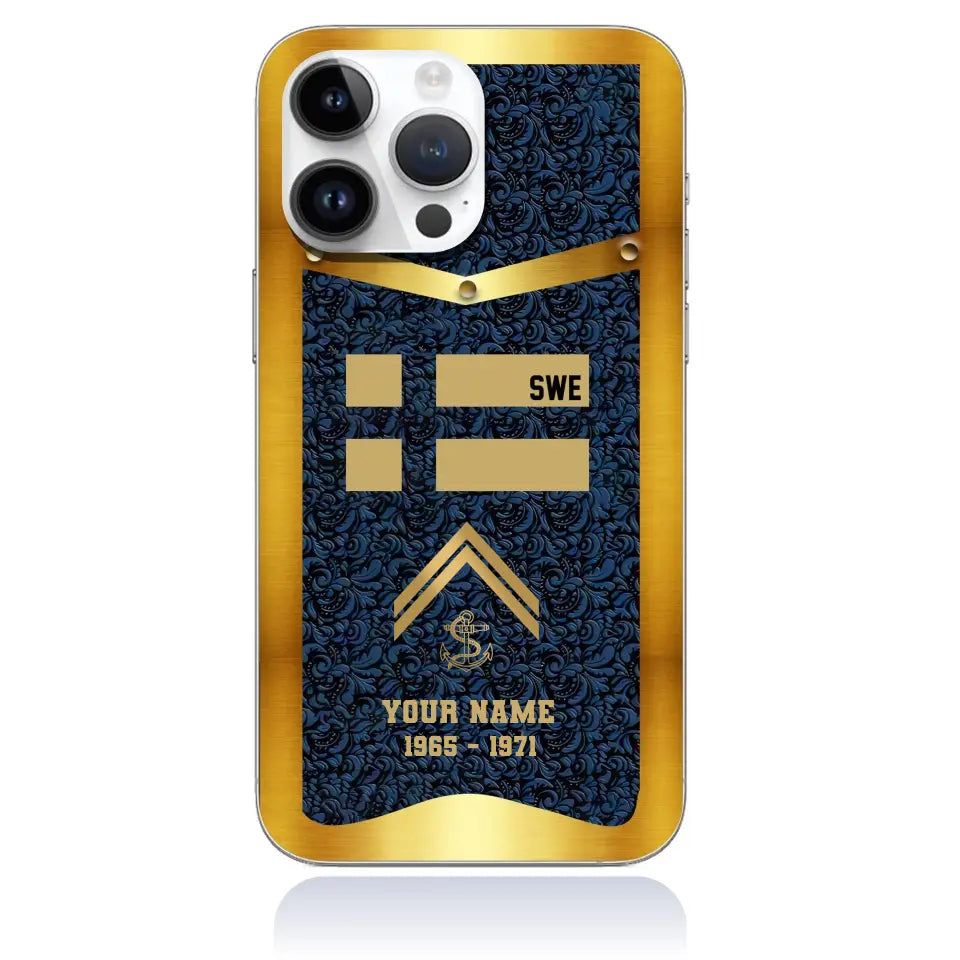 Personalized Sweden Soldier/Veterans With Rank And Name Phone Case Printed - 1409230001