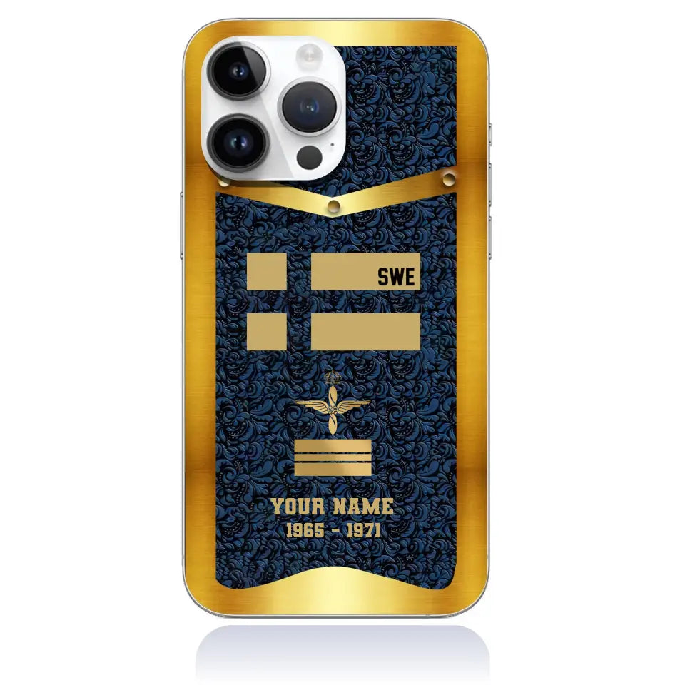 Personalized Sweden Soldier/Veterans With Rank And Name Phone Case Printed - 1409230001