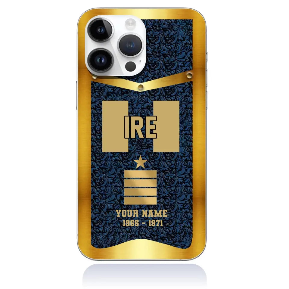 Personalized Ireland Soldier/Veterans With Rank And Name Phone Case Printed - 1408230001