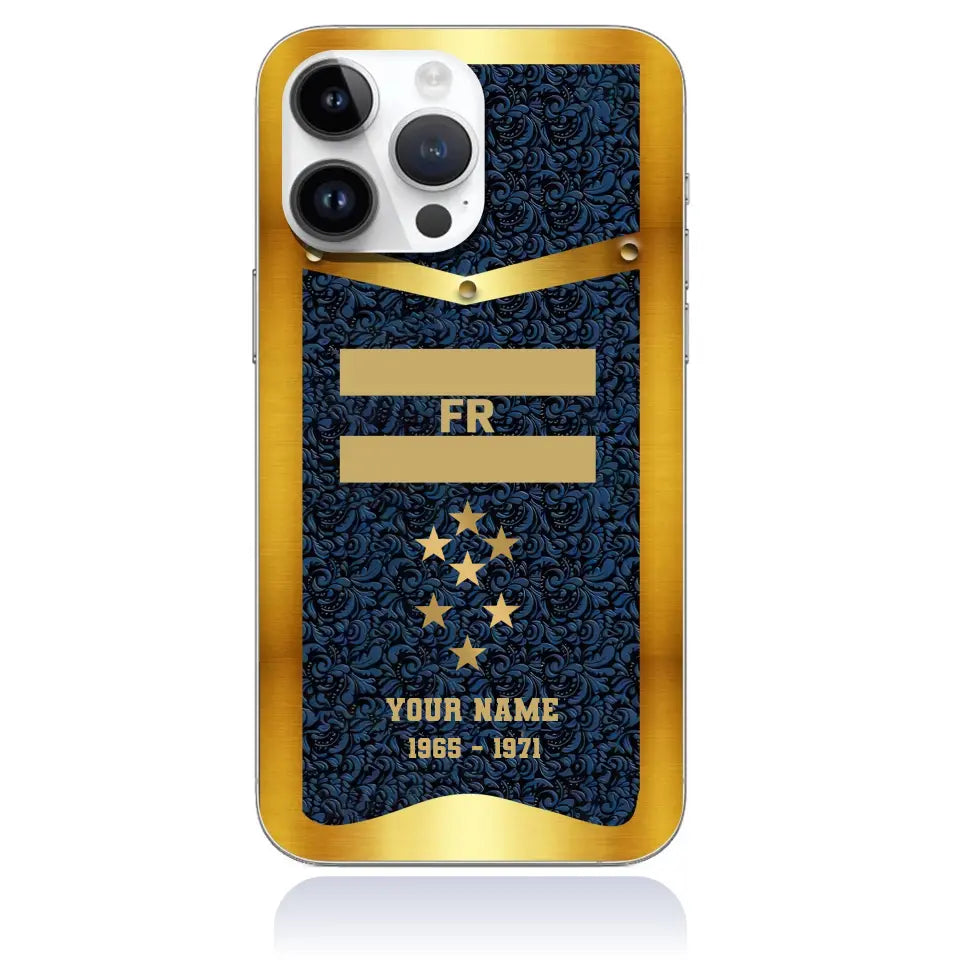 Personalized France Soldier/Veterans With Rank And Name Phone Case Printed - 1408230001