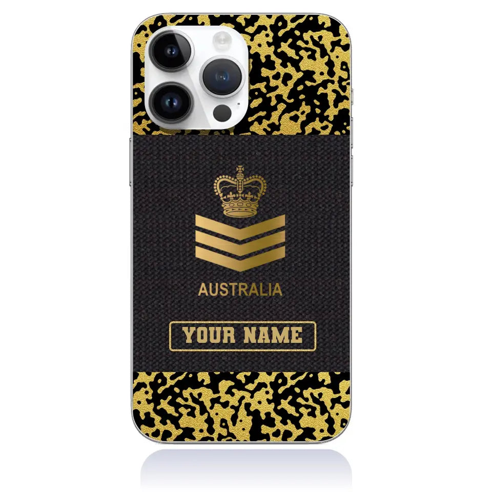 Personalized Australia Soldier/Veterans With Rank And Name Phone Case Printed - 1509230001