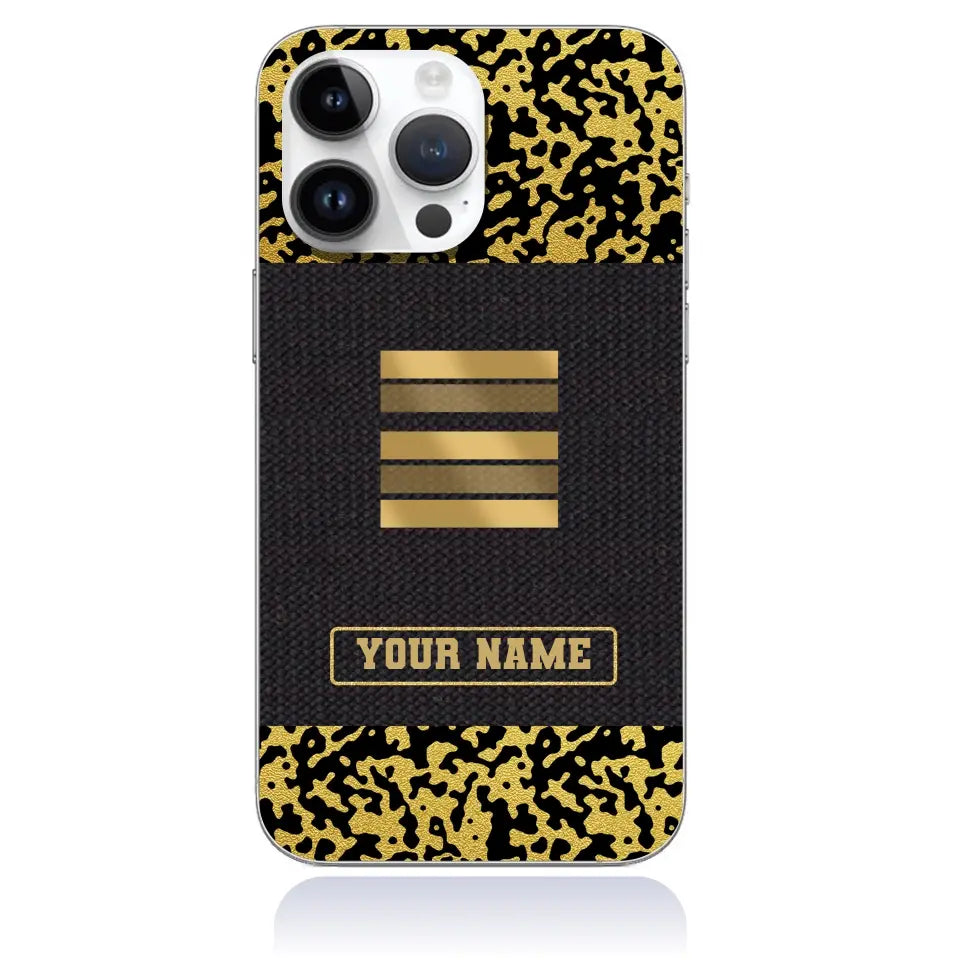 Personalized France Soldier/Veterans With Rank And Name Phone Case Printed - 1509230001