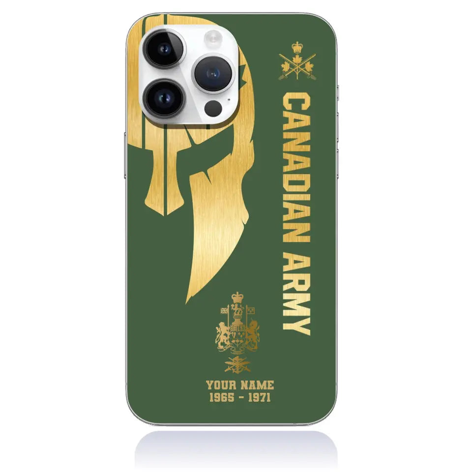 Personalized Canada Soldier/Veterans With Rank And Name Phone Case Printed - 1409230002