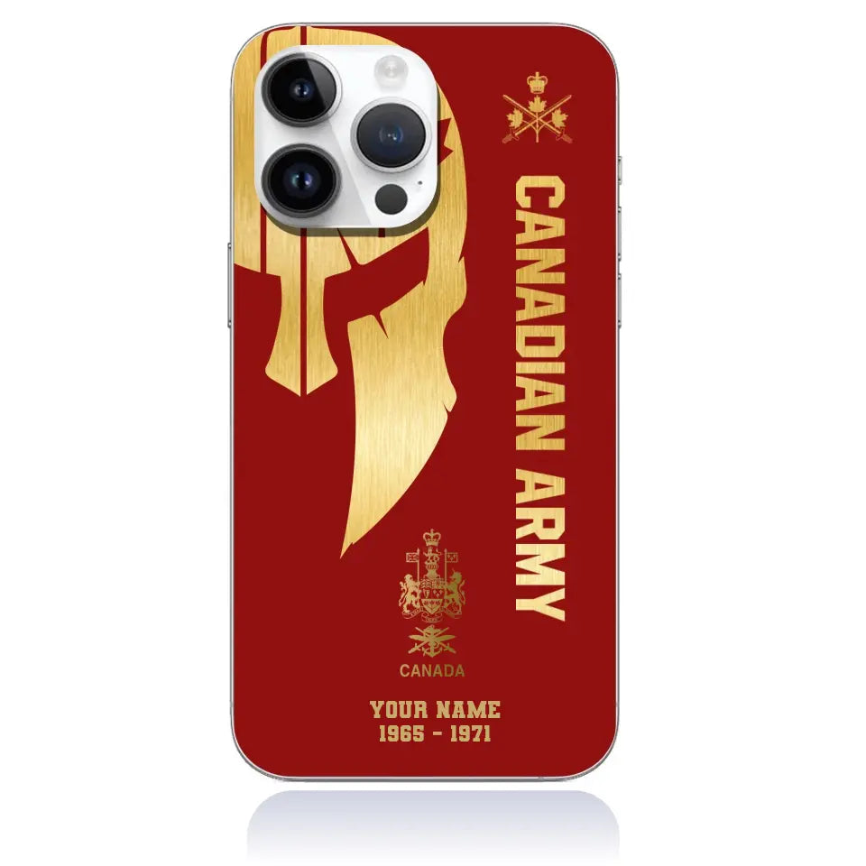 Personalized Canada Soldier/Veterans With Rank And Name Phone Case Printed - 1409230002