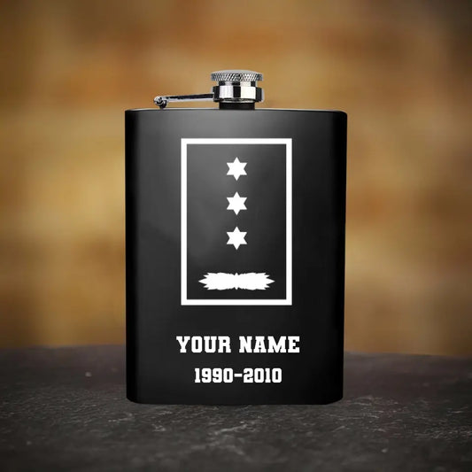 Personalized Netherlands Soldier/Veterans With Rank Year And Name Steel Flask - 2009230001