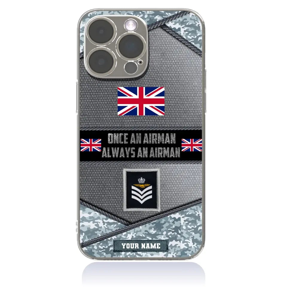 Personalized United Kingdom Soldier/Veterans With Rank And Name Phone Case Printed - 2309230001