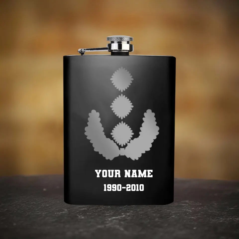 Personalized Germany Soldier/Veterans With Rank Year And Name Steel Flask - 2009230001