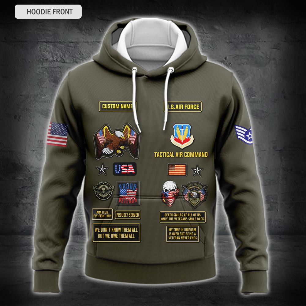 US Military – Air Force Command All Over Print Hoodie