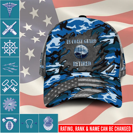 US Military – Coast Guard Rating All Over Print Cap