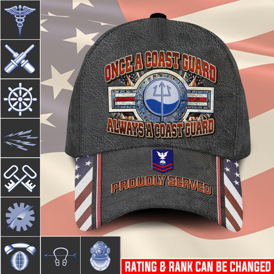 US Military – Coast Guard Rating All Over Print Cap