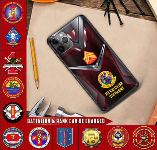 Personalized US Military - Marine Battalion Phone Case Printed