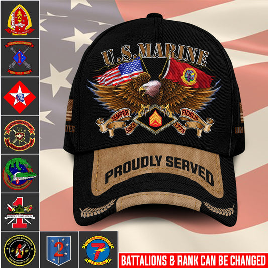 US Militär – Marine Bataillon All Over Print Cap