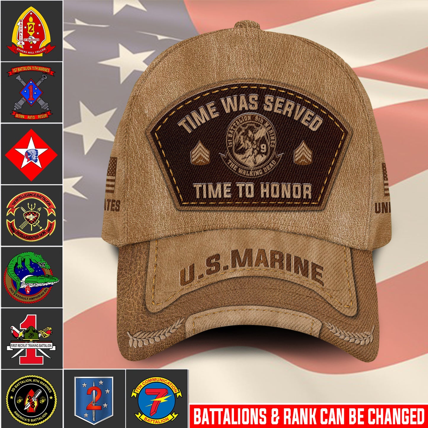 US Militär – Marine Battalion All Over Print Cap