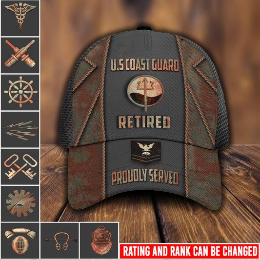 US Military – Coast Guard Rating All Over Print Cap