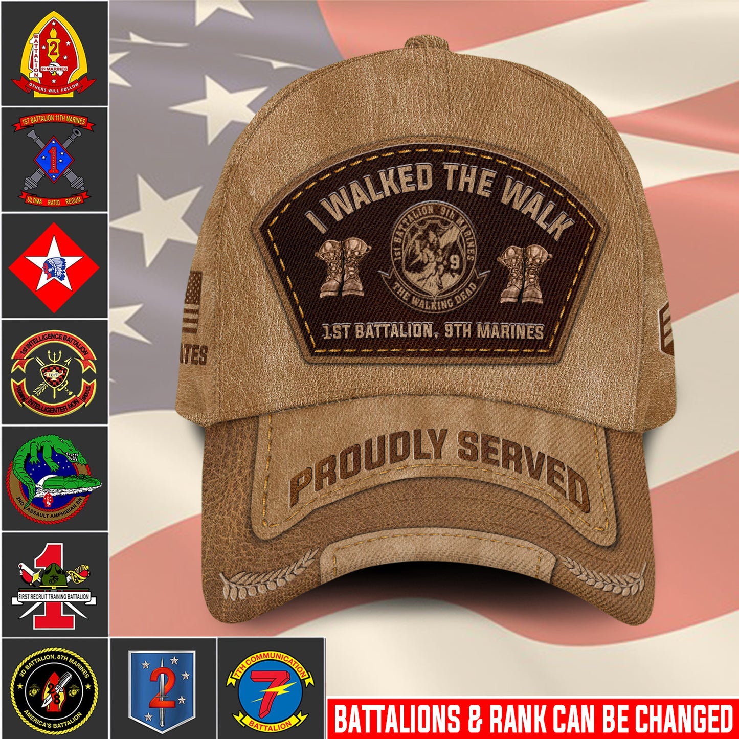 US Military – Marine Battalion All Over Print Cap